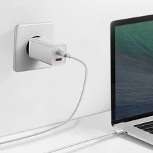 Заредете изображение във визуализатора на галерията – Baseus GaN2 Lite Fast 65W USB / USB Type C Quick Charge 3.0 Power Delivery (Gallium Nitride) white (CCGAN2L-B02) - TopMag
