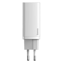 Заредете изображение във визуализатора на галерията – Baseus GaN2 Lite Fast 65W USB / USB Type C Quick Charge 3.0 Power Delivery (Gallium Nitride) white (CCGAN2L-B02) - TopMag
