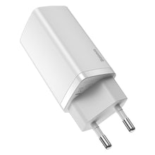 Заредете изображение във визуализатора на галерията – Baseus GaN2 Lite Fast 65W USB / USB Type C Quick Charge 3.0 Power Delivery (Gallium Nitride) white (CCGAN2L-B02) - TopMag
