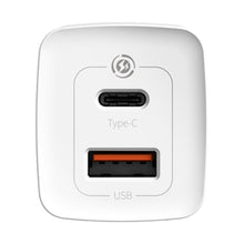 Заредете изображение във визуализатора на галерията – Baseus GaN2 Lite Fast 65W USB / USB Type C Quick Charge 3.0 Power Delivery (Gallium Nitride) white (CCGAN2L-B02) - TopMag
