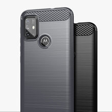 Заредете изображение във визуализатора на галерията – Carbon Case Flexible Cover Sleeve for Lenovo Moto G30 / Moto G20 / Moto G10 black - TopMag
