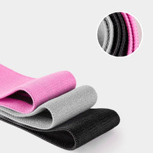 Заредете изображение във визуализатора на галерията – Wozinsky Set of 3x Fabric Resistance Bands Resistance Mini Band for Yoga Crossfit Fitness (WFB-01) - TopMag
