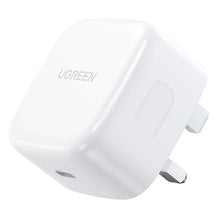 Заредете изображение във визуализатора на галерията – Ugreen USB wall charger Type C Power Delivery 3.0 Quick Charge 4.0 20W 3A (UK plug) white (CD137) - TopMag
