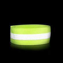 Заредете изображение във визуализатора на галерията – Reflective strap armband for bike running jogging velcro 4cm yellow - TopMag
