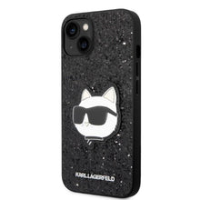Заредете изображение във визуализатора на галерията – Karl Lagerfeld KLHCP14MG2CPK iPhone 14 Plus 6.7" black/black hardcase Glitter Choupette Patch
