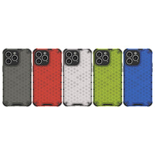 Заредете изображение във визуализатора на галерията – Honeycomb case for iPhone 14 Pro armored hybrid cover transparent
