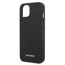 Заредете изображение във визуализатора на галерията – Original faceplate case karl lagerfeld klhcp14sg2elk за iphone 14 (solid glitter plaque logo / black)
