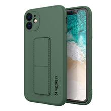 Заредете изображение във визуализатора на галерията – Wozinsky Kickstand Case Silicone Cover with Stand iPhone SE 2022 / SE 2020 / iPhone 8 / iPhone 7 Dark Green - TopMag
