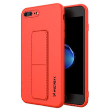 Заредете изображение във визуализатора на галерията – Wozinsky Kickstand Case silicone case with stand for iPhone 8 Plus / iPhone 7 Plus red - TopMag
