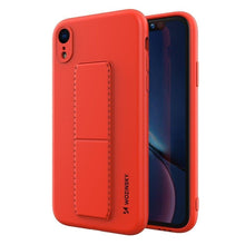 Заредете изображение във визуализатора на галерията – Wozinsky Kickstand Case silicone case with stand for iPhone XR red - TopMag
