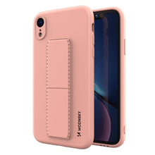 Заредете изображение във визуализатора на галерията – Wozinsky Kickstand Case silicone case with stand for iPhone XR pink - TopMag
