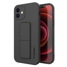 Заредете изображение във визуализатора на галерията – Wozinsky Kickstand Case iPhone XS Max silicone case with stand black - TopMag
