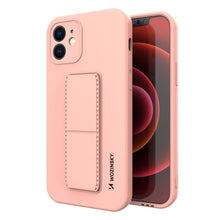 Заредете изображение във визуализатора на галерията – Wozinsky Kickstand Case silicone case with stand for iPhone XS Max pink - TopMag
