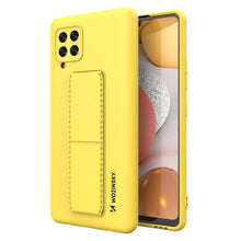 Заредете изображение във визуализатора на галерията – Wozinsky Kickstand Case Silicone Stand Cover for Samsung Galaxy A42 5G Yellow - TopMag

