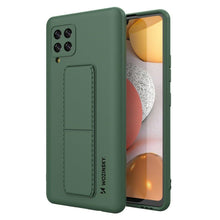 Заредете изображение във визуализатора на галерията – Wozinsky Kickstand Case Silicone Stand Cover for Samsung Galaxy A42 5G Dark Green - TopMag
