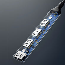 Заредете изображение във визуализатора на галерията – Dudao HUB 4in1 USB-A - 4x USB-A (3 x USB2.0 / USB3.0) 6.3cm black (A16B)
