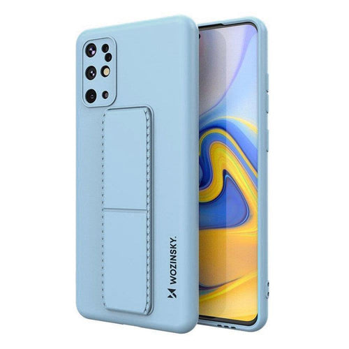 Wozinsky Kickstand Case Silicone Stand Cover for Samsung Galaxy S20 + Light Blue - TopMag