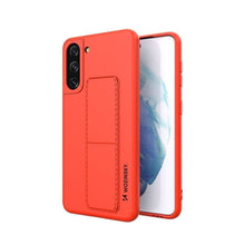 Заредете изображение във визуализатора на галерията – Wozinsky Kickstand Case Silicone Stand Cover for Samsung Galaxy S21 + 5G Red - TopMag
