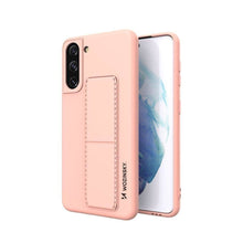 Заредете изображение във визуализатора на галерията – Wozinsky Kickstand Case Silicone Stand Cover for Samsung Galaxy S21 + 5G Pink - TopMag
