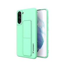 Заредете изображение във визуализатора на галерията – Wozinsky Kickstand Case Silicone Stand Cover for Samsung Galaxy S21 + 5G Mint - TopMag
