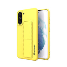 Заредете изображение във визуализатора на галерията – Wozinsky Kickstand Case Silicone Stand Cover for Samsung Galaxy S21 + 5G Yellow - TopMag
