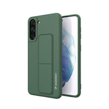 Заредете изображение във визуализатора на галерията – Wozinsky Kickstand Case Silicone Stand Cover for Samsung Galaxy S21 + 5G dark green - TopMag
