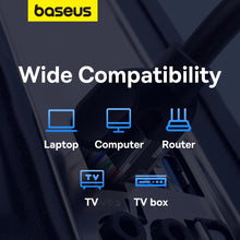 Заредете изображение във визуализатора на галерията – Baseus High Speed ​​Cat 6 RJ-45 1000Mb/s Ethernet cable 20m flat - black
