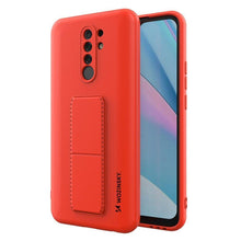 Заредете изображение във визуализатора на галерията – Wozinsky Kickstand Case Silicone Stand Cover for Xiaomi Redmi 9 red - TopMag
