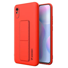 Заредете изображение във визуализатора на галерията – Wozinsky Kickstand Case Silicone Stand Cover for Xiaomi Redmi 9A red - TopMag
