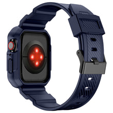Заредете изображение във визуализатора на галерията – Kingxbar CYF106 2in1 Armored Case for Apple Watch SE, 8, 7, 6, 5, 4, 3, 2, 1 (41, 40, 38 mm) with Strap Blue

