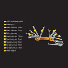 Заредете изображение във визуализатора на галерията – Wozinsky bicycle multitool 11in1 bicycle repair tool kit (WMT-01) - TopMag
