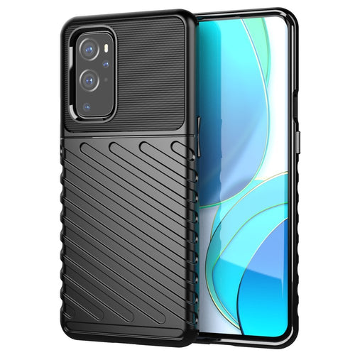 Thunder Case Flexible Tough Rugged Cover TPU Case for OnePlus 9 Pro black - TopMag
