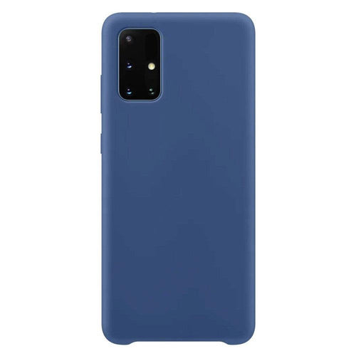 Silicone Case Soft Flexible Rubber Cover for Samsung Galaxy S21 Ultra 5G dark blue - TopMag