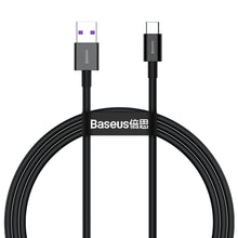 Заредете изображение във визуализатора на галерията – Baseus Superior USB - USB Typ C fast charging data cable 66 W (11 V / 6 A) Huawei SuperCharge SCP 1 m black (CATYS-01) - TopMag
