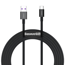 Заредете изображение във визуализатора на галерията – Baseus Superior USB cable - USB Type C 66 W (11 V / 6 A) Huawei SuperCharge SCP 2 m black (CATYS-A01) - TopMag
