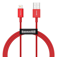 Заредете изображение във визуализатора на галерията – Baseus Superior USB - Lightning fast charging data cable 2,4 A 1 m red (CALYS-A09) - TopMag
