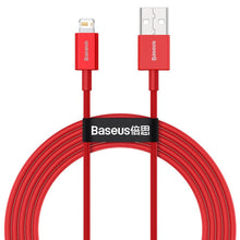 Заредете изображение във визуализатора на галерията – Baseus Superior USB cable - Lightning 2.4 A 2 m red (CALYS-C09) - TopMag

