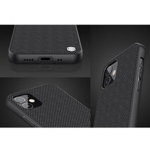 Заредете изображение във визуализатора на галерията – Nillkin Textured Case rugged cover with gel frame and nylon on the back iPhone 12 mini black - TopMag

