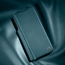 Заредете изображение във визуализатора на галерията – Nillkin Qin Leather Pro Case for Samsung Galaxy Z Fold 4 cover with camera cover and stylus holder brown
