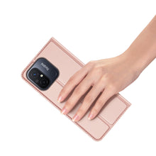 Заредете изображение във визуализатора на галерията – Dux Ducis Skin Pro Case For Xiaomi Redmi 11A / Poco C55 / Redmi 12C Cover Flip Card Wallet Stand Pink
