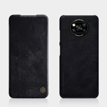 Заредете изображение във визуализатора на галерията – Nillkin Qin original leather case cover for Xiaomi Poco X3 NFC / Poco X3 Pro black - TopMag
