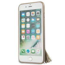 Заредете изображение във визуализатора на галерията – Guess GUHCI8LRSSABE iPhone 7/8 Plus beige/beige hard case Saffiano with ring stand
