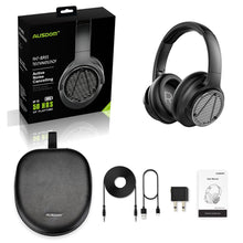 Заредете изображение във визуализатора на галерията – Ausdom Wireless Bluetooth 5.0 ANC (Active Noise Canceling) over-ear headphones black - TopMag
