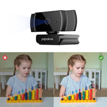 Заредете изображение във визуализатора на галерията – Papalook Full HD 1080p webcam with microphone for laptop monitor computer black (AF925) - TopMag
