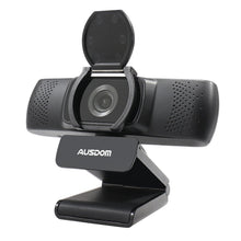 Заредете изображение във визуализатора на галерията – Ausdom webcam Full HD 1080p with microphone for laptop monitor computer black (AF640) - TopMag
