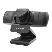 Заредете изображение във визуализатора на галерията – Ausdom webcam Full HD 1080p with microphone for laptop monitor computer black (AF640) - TopMag
