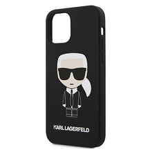 Заредете изображение във визуализатора на галерията – Karl Lagerfeld KLHCP12LSLFKBK iPhone 12 Pro Max 6,7" hardcase czarny/black Silicone Iconic - TopMag
