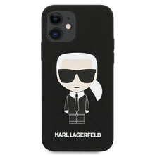 Заредете изображение във визуализатора на галерията – Karl Lagerfeld KLHCP12SSLFKBK iPhone 12 mini 5,4" hardcase czarny/black Silicone Iconic - TopMag
