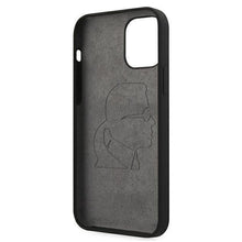 Заредете изображение във визуализатора на галерията – Karl Lagerfeld KLHCP12SSLFKBK iPhone 12 mini 5,4" hardcase czarny/black Silicone Iconic - TopMag
