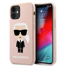 Заредете изображение във визуализатора на галерията – Karl Lagerfeld KLHCP12SSLFKPI iPhone 12 mini 5,4" hardcase jasnoróżowy/light pink Silicone Iconic - TopMag
